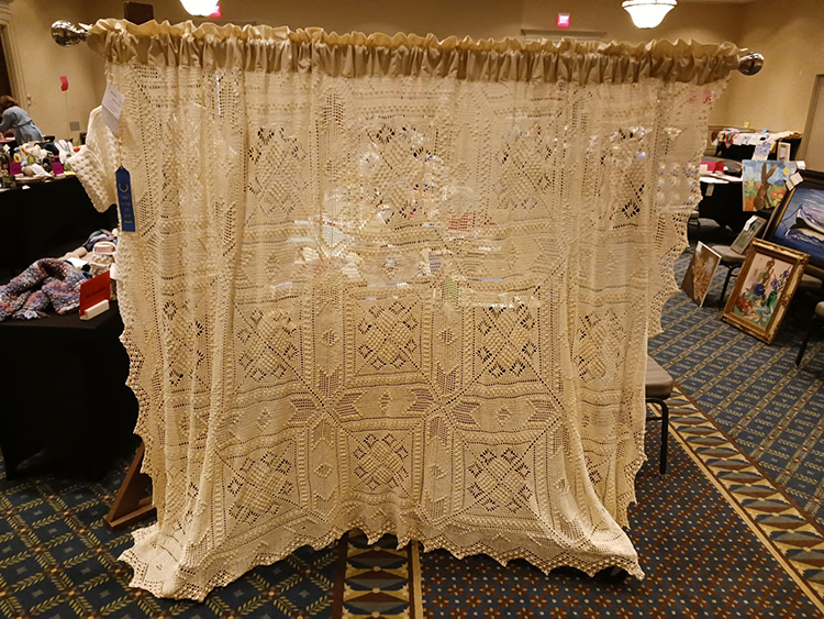 Photo by Kelly May The Cultural Arts Viewer’s Choice was “Crochet Curtain” created by Kathy Ford of Union County. In 2025, there were 741 entries displayed in Cultural Arts.