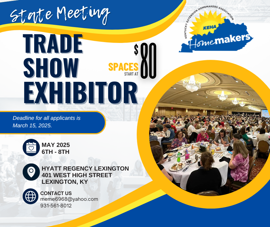 KEHA State Meeting Trade Show Exhibitor Image -  See Form for information